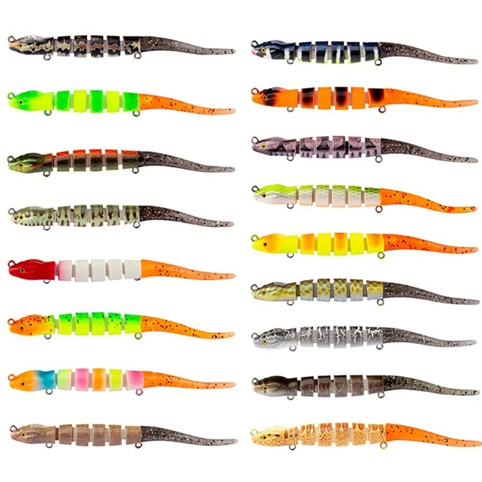 New 12cm 12g Multi-Jointed 6-Section Pike Muskie Walleye Bass Glide Bait Lifelike Artificial Fishing Swimbait for River Salmon
