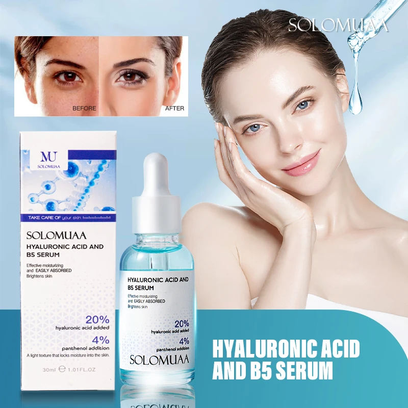 20% Hyaluronic Acid Facial Serum Smooth Moisturizing Serum with Vitamin Anti-Aging Skin Care OEM Liquid Supply Skin Care Serum
