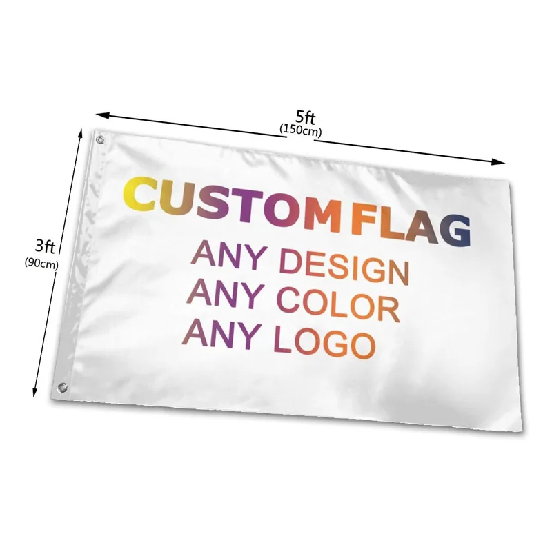 Sided Custom 3x5 Flags Banners Resistant Durable Custom Design  Logo Flag