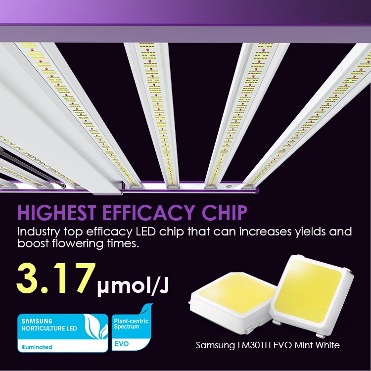 Samsung LED grow light uv ir 1000 watt full spectrum for indoor plants 8 bar 720w led grow light