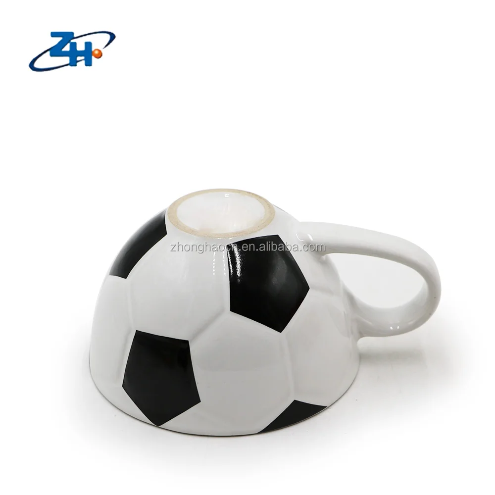 High quality custom made new style printing design football ceramic soup mug