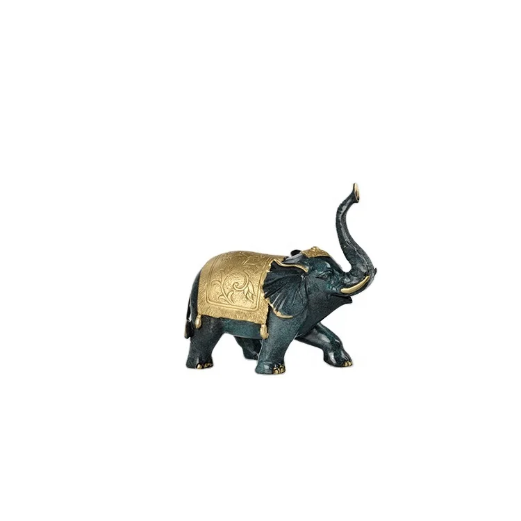 Luxury Antique Golden  Animal Statues Elephant copper Home Decor Elephant For Decoration Gifts