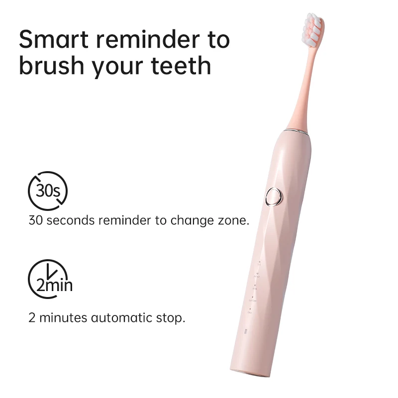 Girls Boys Student Adult T Electric Toothbrush Multifunctional Smart Sonic Vibrating Electric Toothbrush Dental Cleaner