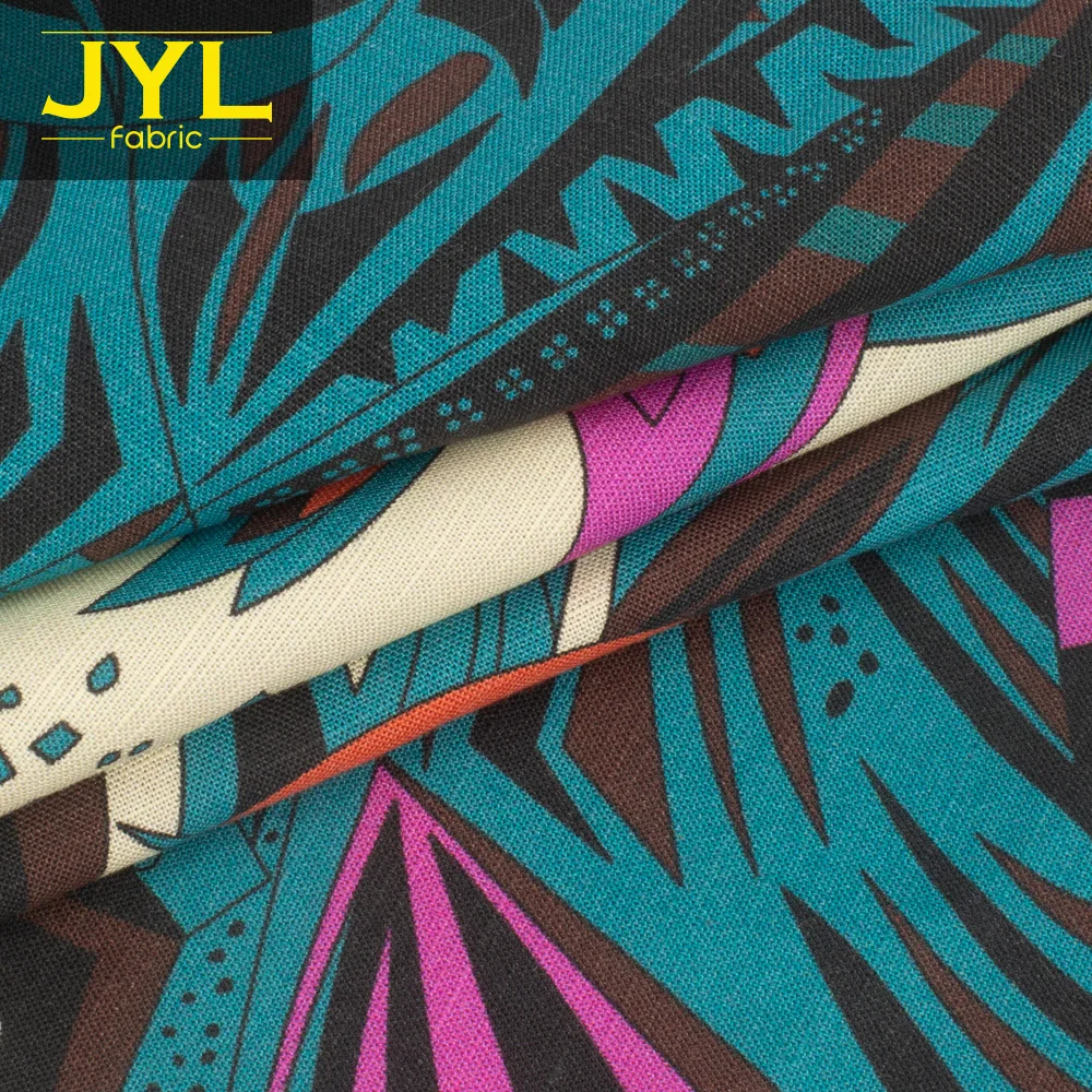 
JYL 70% tencel 30% linen printed fabric YH16013# sample/colors swatch or fabric 