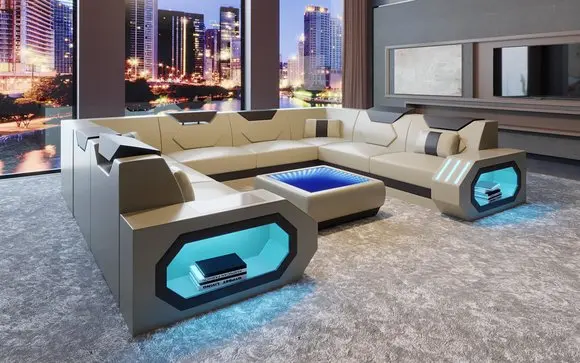 European Design Corner sofa 5 6 7 8 9 seater sofa set  living room Furniture Set Real Leather Sofa