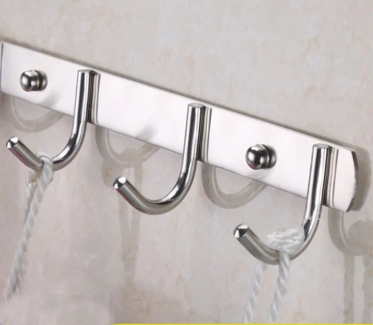
Sanitary Accessories 5 hangers Robe Clothes Hook Stainless Steel 304 Wall Mounted for bathroom 