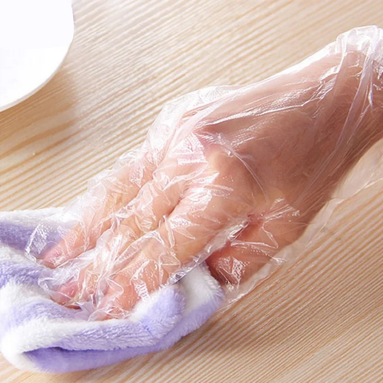 Waterproof Non Slip Plastic Gloves Disposable Food Grade Plastic Kitchen Gloves