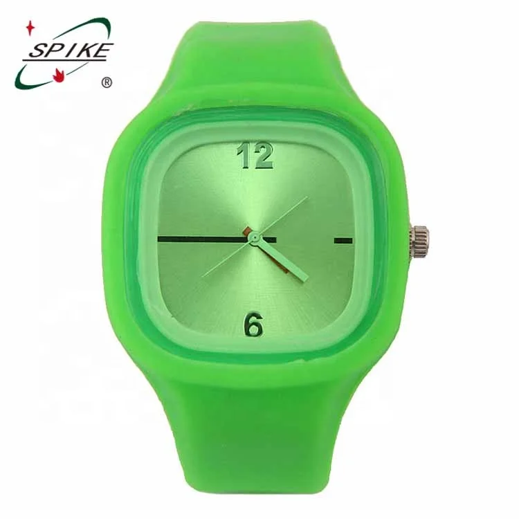 Square oem jelly watch silicone bracelet silicone watch in different colors