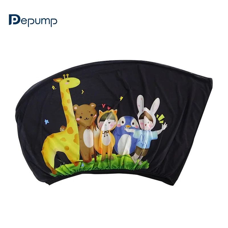 2pcs Custom Car Sun Shade Anti-mosquito Mesh Sun Visor Curtain Side Window Sunshade