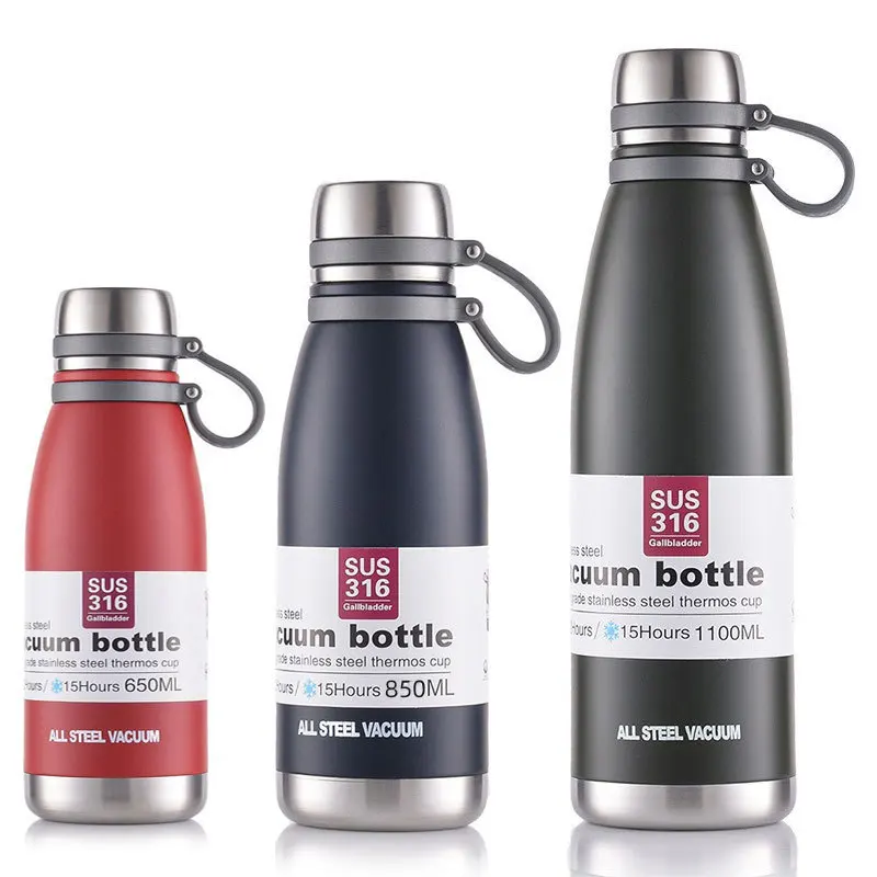 316 medical grade BPA free outdoor stainless steel custom sport hiking water bottles for gym hiking climbing