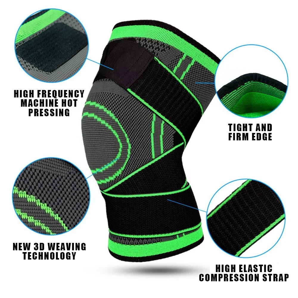 Yugland New Arrival Custom Wholesale Nylon Knit Wrap Knee Sports Support Hinged Knee Pads, Knee Pads