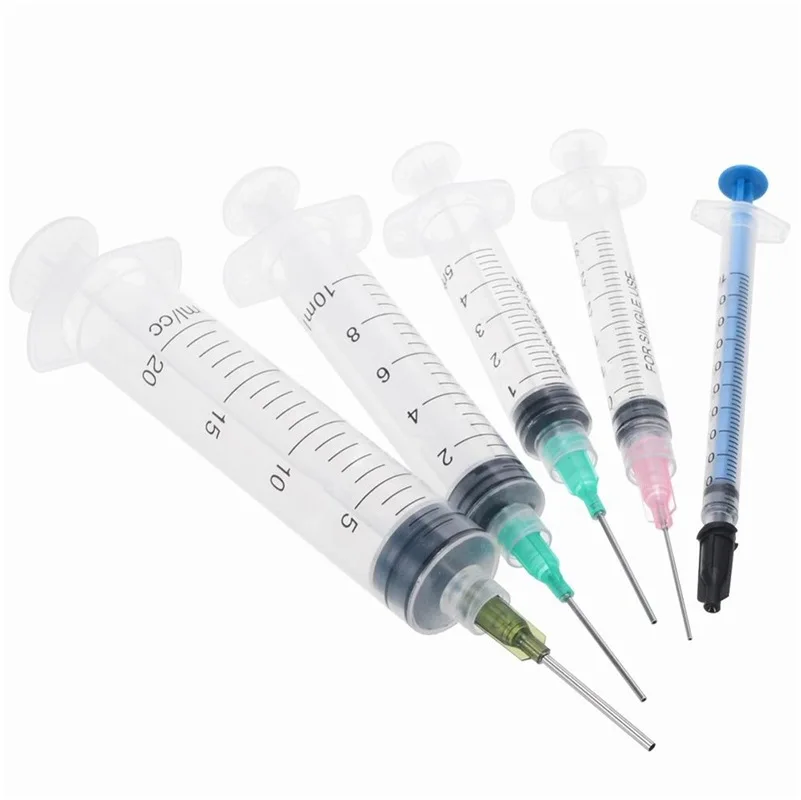 Nonmedical Wholesale of Disposable Plastic Needle Syringes 10ml Point Glue Feeding Syringes Industrial Screw Animal Syringes