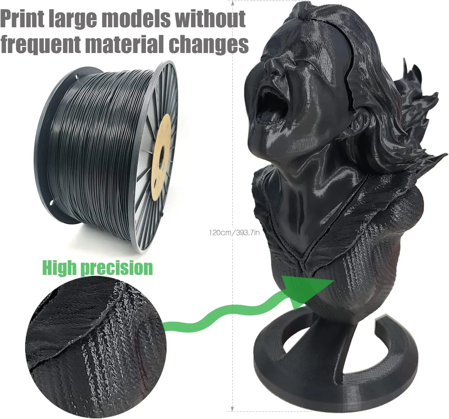 YOUSU 3D PLA Plus 3d  filament  1.75mm/2.85mm hightoughness 1kg/.3kg/5kg  3d Printer PLAfilament