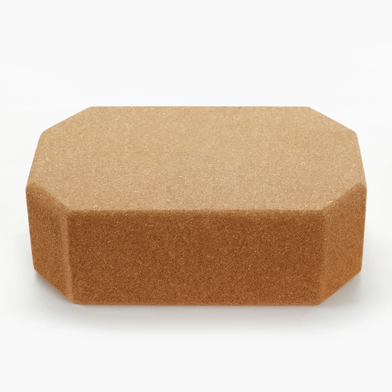 Factory Natural Cork Yoga Block Laser Logo High Density Durable Eco-friendly Yoga Brick