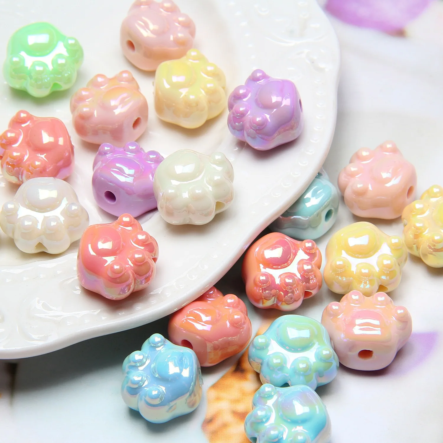 hot-sale product Acrylic Beads  DIY Bracelet Mobile stars Candy Loose Beads Wholesale Acrylic hand drawn beads