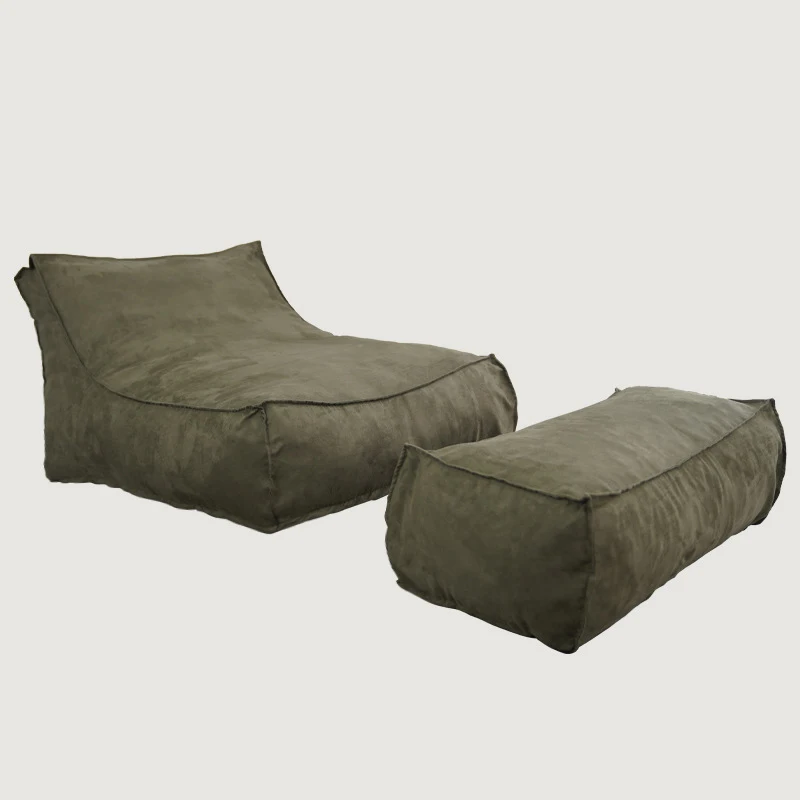 Bean Bag Chair&Footstool Set with foam Filler for Adults and washable cover