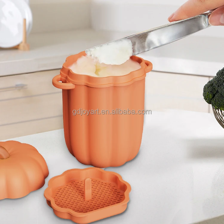 Kitchen Fat Storage Essential Cooking oil storage Can Strainer Oil Drain Silicone Bacon Grease Container