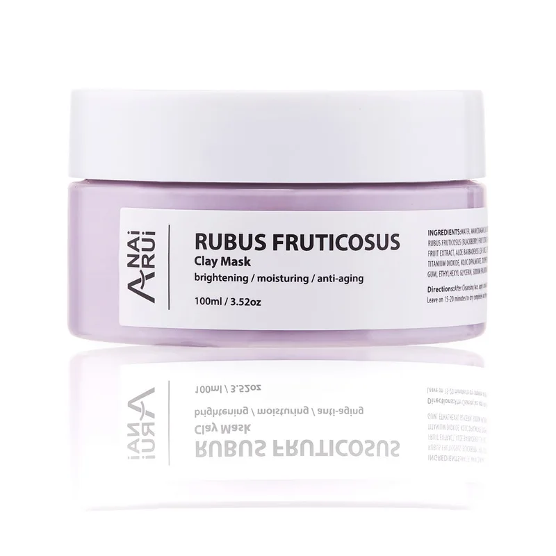 Purple Color Brightening Moisturiziing Anti Aging Blackberry Fruit And Vegetable Clay Facial Face Mask
