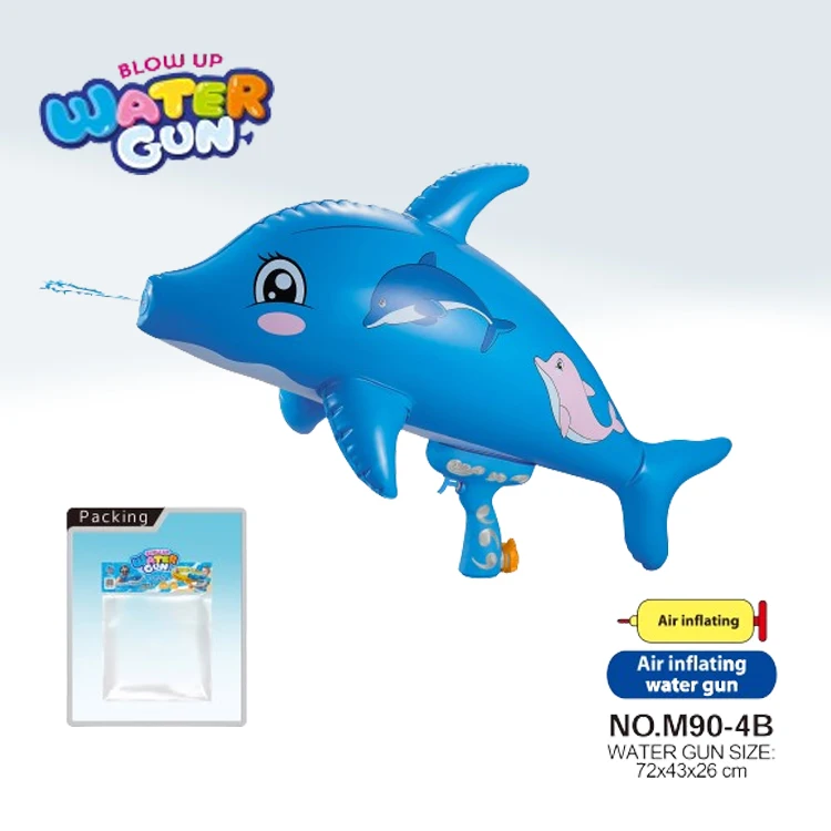 summer outdoor inflatable kids toys beach water gun  funny shark dolphin animal toys for kids