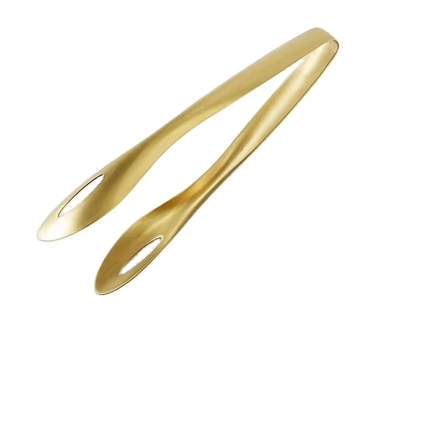 Brass Metal Kitchen Serving Tongs Food Clip Tongs for Home Hotel Restaurant Bar Usage Kitchenware Accessories
