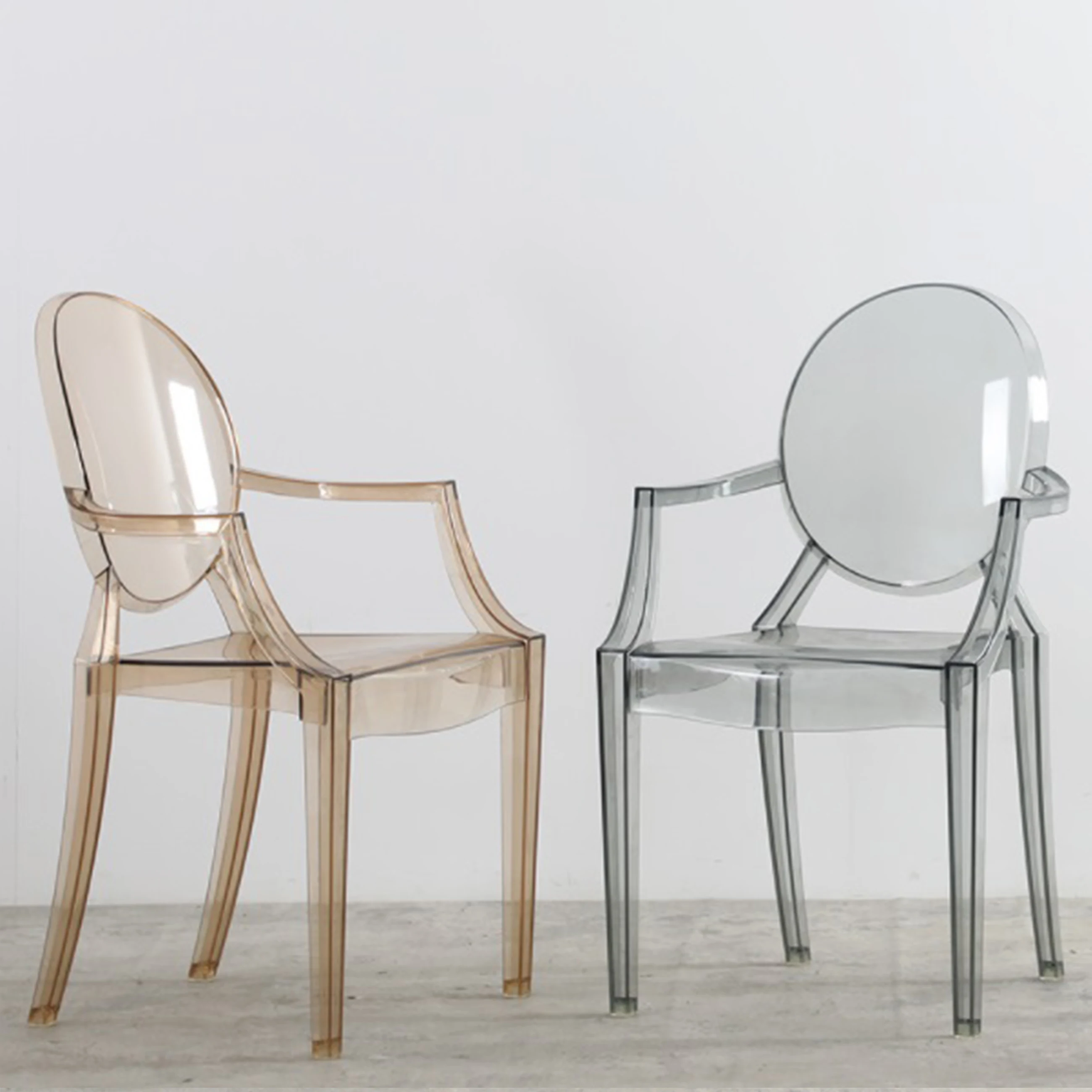 Modern Acrylic Stackable Hotel Chair Clear Transparent Plastic Ghost Dining Chairs