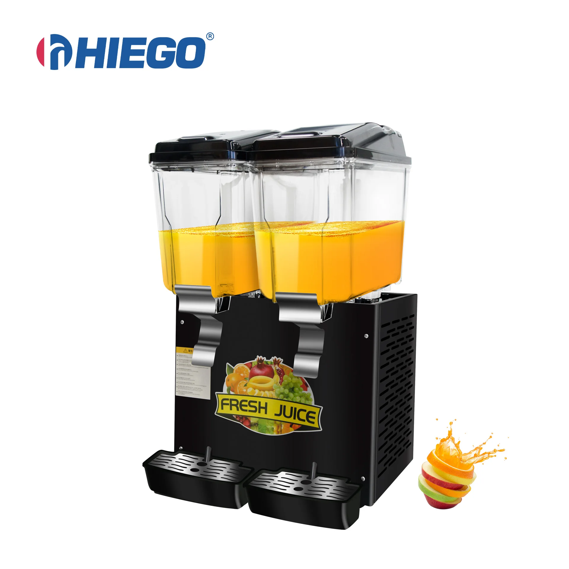 2 cylinder juice dispenser Beverage machine refrigeration commercial large capacity 32L self-service fruit  juice machine