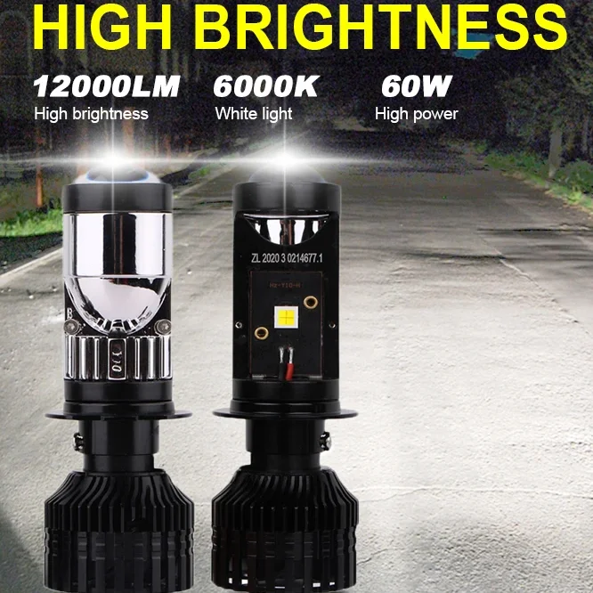 High Power Y10 Led Projectors Headlight Lens Foco H4 H7  Faro Depo Auto Lighting System 10000lm Headlamps