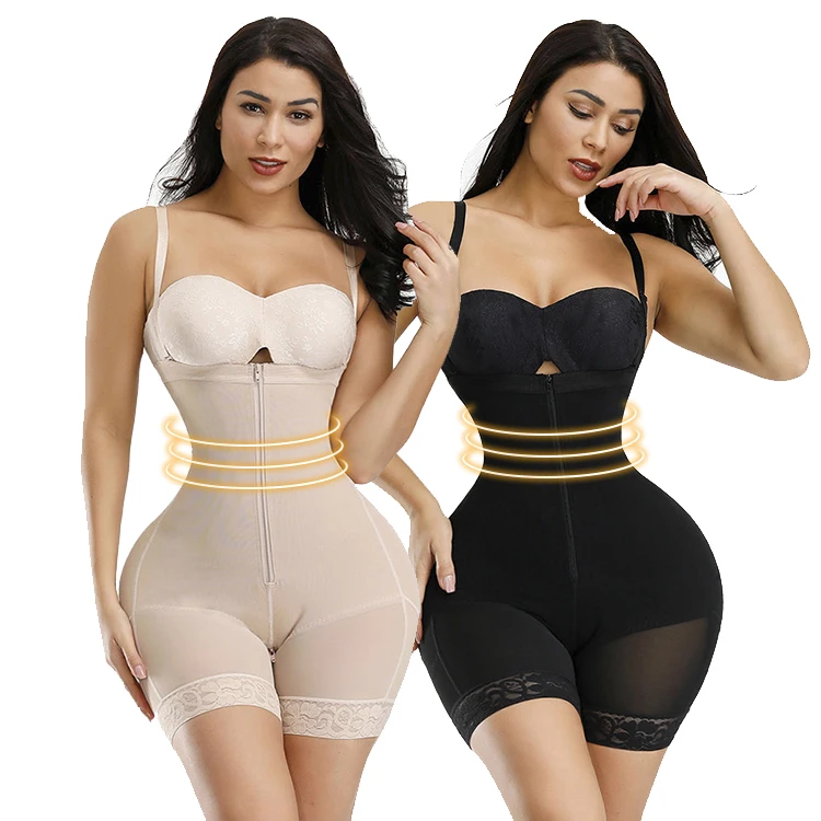 Hot Sale High Quality Adjust Hooks And Zipper Women Fat Tummy Control Colombian Full Body Shaper Shapewear