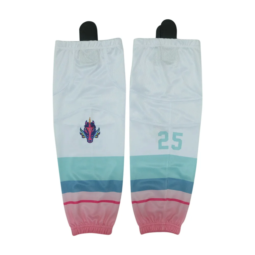 Good quality custom sublimation socks free sample available ice hockey socks for team