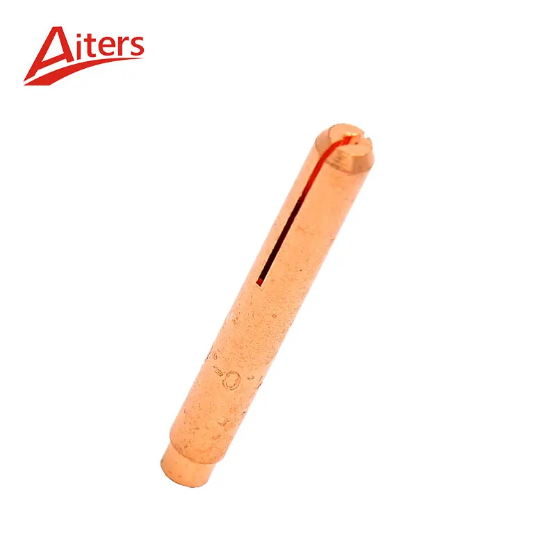 TIG Torch Parts Accessories for WP9/20/25 E-Cu Copper Large Dia Gas Lens Collet 1.0 1.6 2.4 3.2 TIG Lengthened Welding Collet