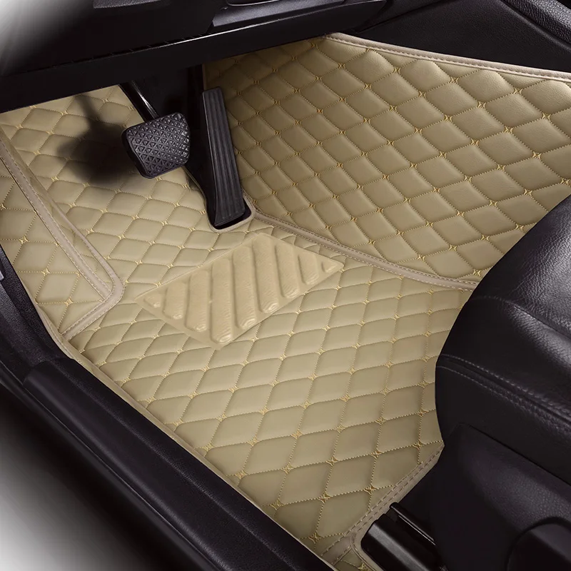 Luxury plaid car floor mats for range rover sports toyota rav4 kia sorento grand cherokee 2005-2010 mazda 323 mercedes w203