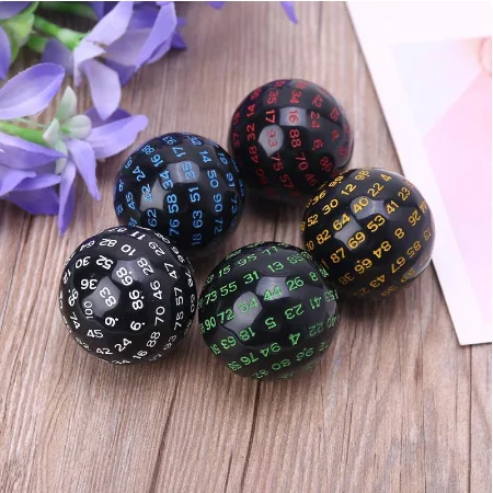 100 Sides Toy ball Polyhedral Dice  Multi Sided Acrylic Dices for Table Board Role Playing Game Bar Pub Club Party