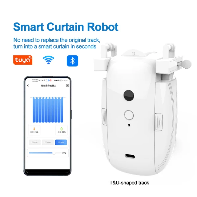 Wi-Fi Smart Roma Pole/T/U открывашка для штор с функцией голосового управления беспроводной автоматический робот Tuya занавес