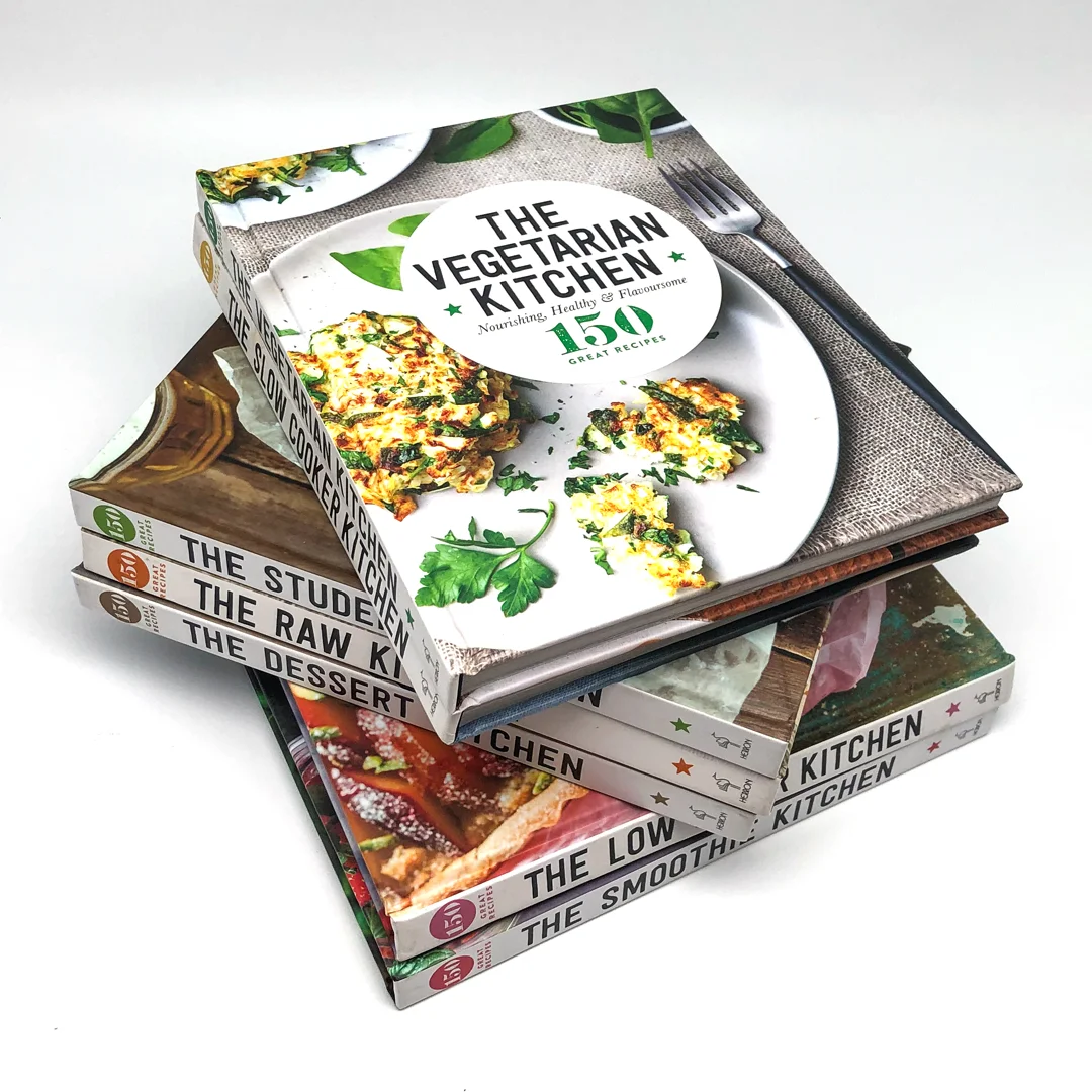 Factory Notebook Journal Cookbook Board Soft Hard Cover Custom Hardcover Book Printing For Food