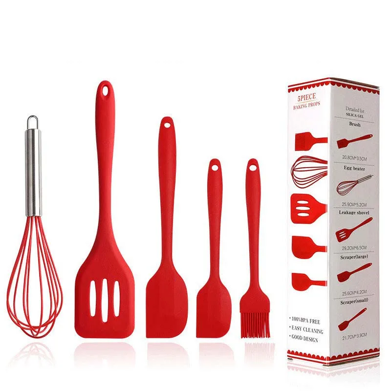 Silicone Kitchen Utensils Cooking Tools Food Grade Silicone Kitchen Utensils Set of 5