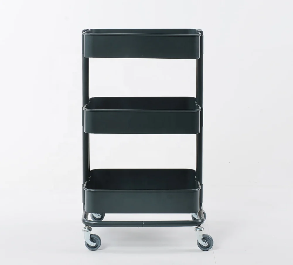 Colorful Rolling Metal Kitchen Trolley Cart