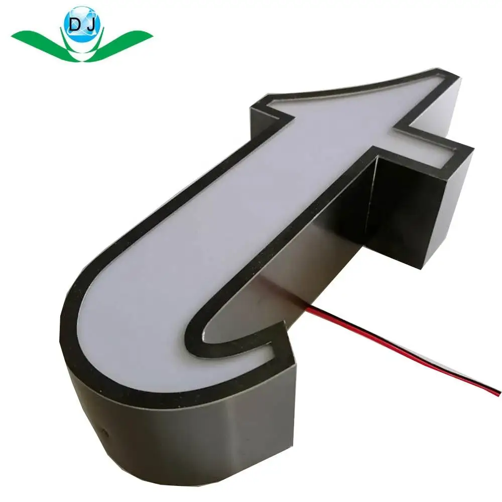 decoration wall hanging front logo signage acrylic led letter sign led store front signs outdoor custom led signs