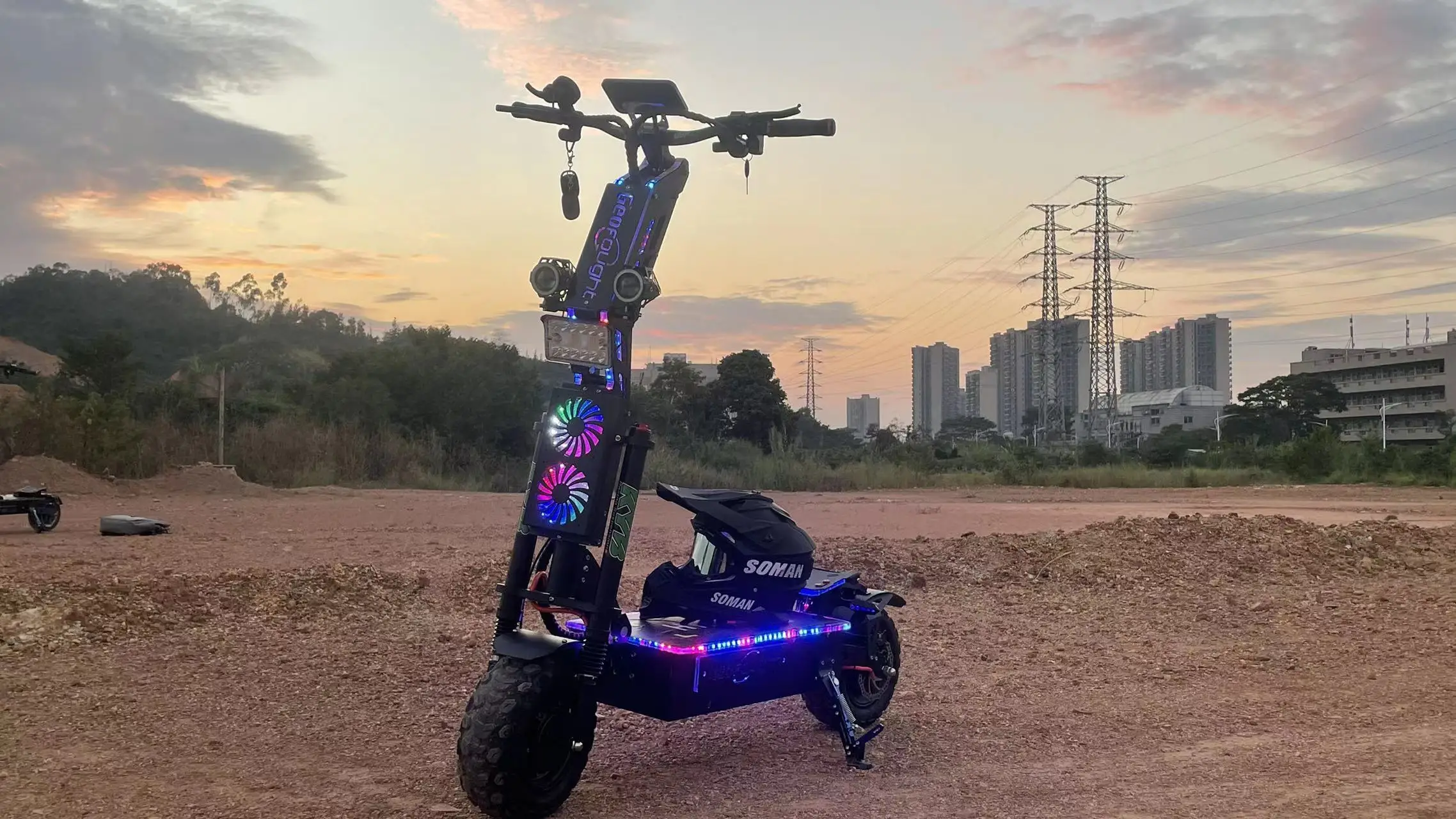 Geofought 10000w high power electric scooter maximum speed 90-120km/h aluminum alloy frame electric scooter