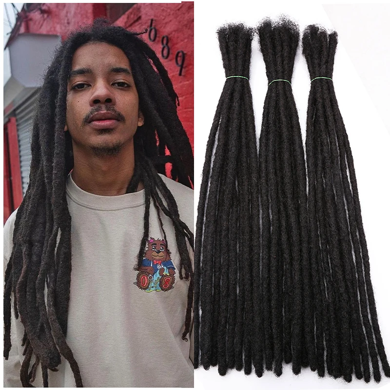 100% Dreadlocks Extensions Human Hair 8inch-20 inch Handmade  dreadlock hair for sale  crochet braid loc hair dreadlock