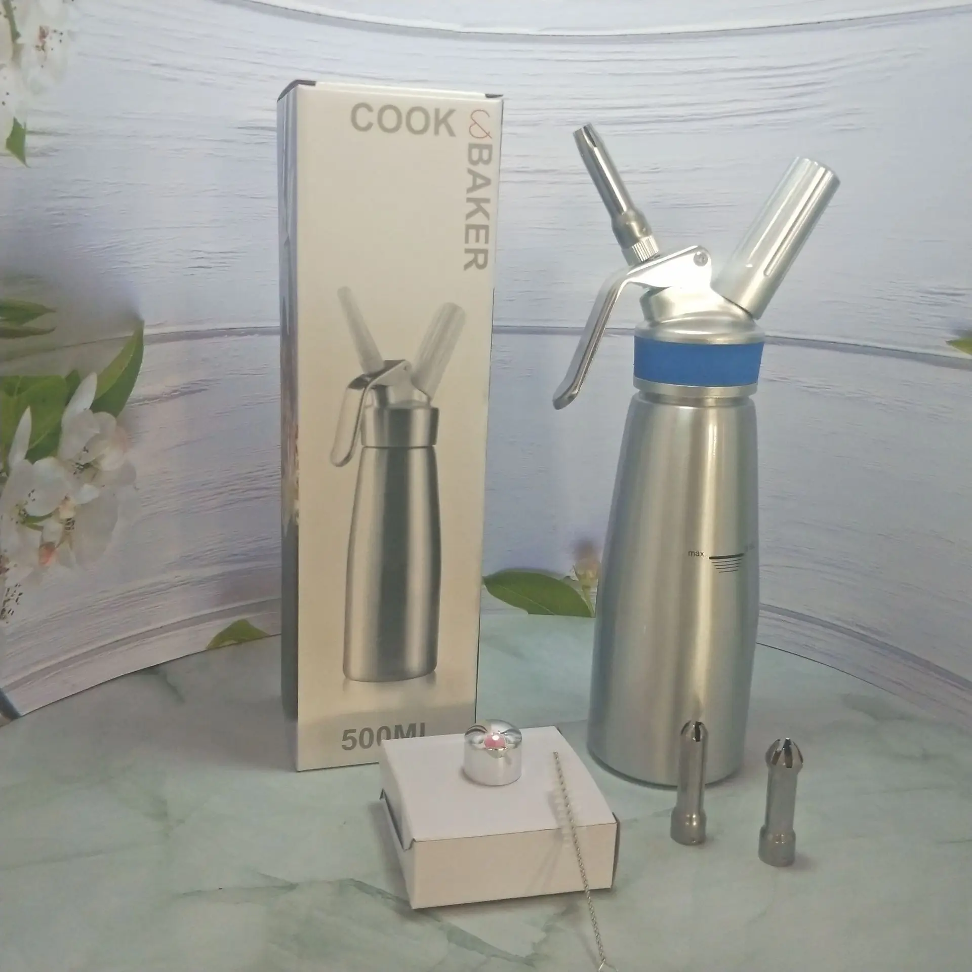 6 Colors 500ml Professional Aluminum Cream Foamer Gun Cream Whipper Butter Dispenser Coffee Dessert Cake DIY Essential Bake Tool