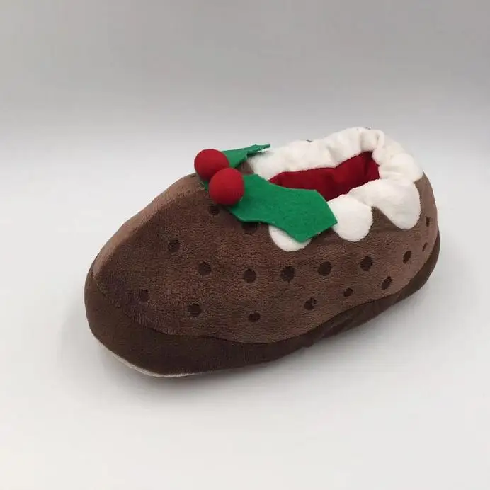 New arrival fancy winter warm ladies christmas Santa room slippers made in china