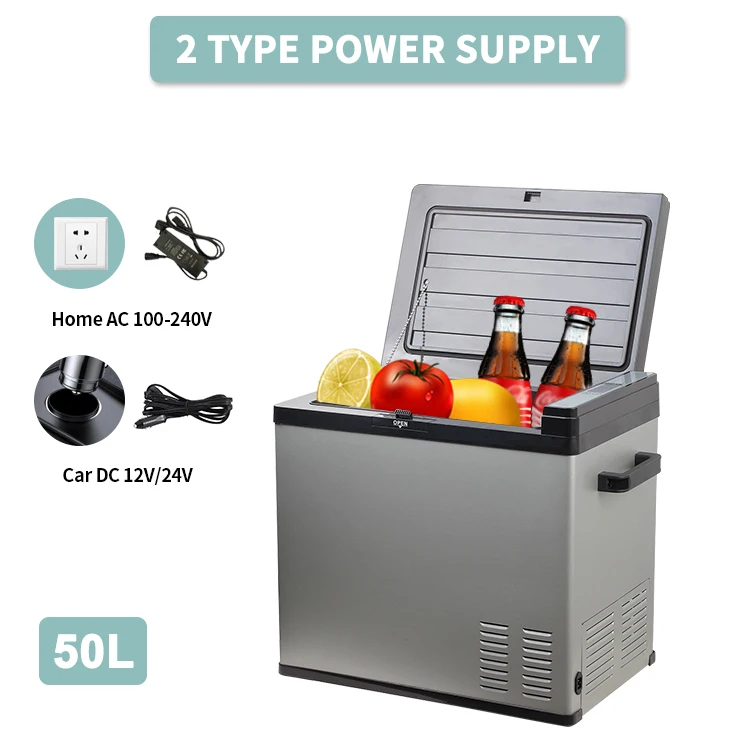 Newest Design Refrigerator Car Portable Low Price Car Refrigerator 12v 24v with Handle