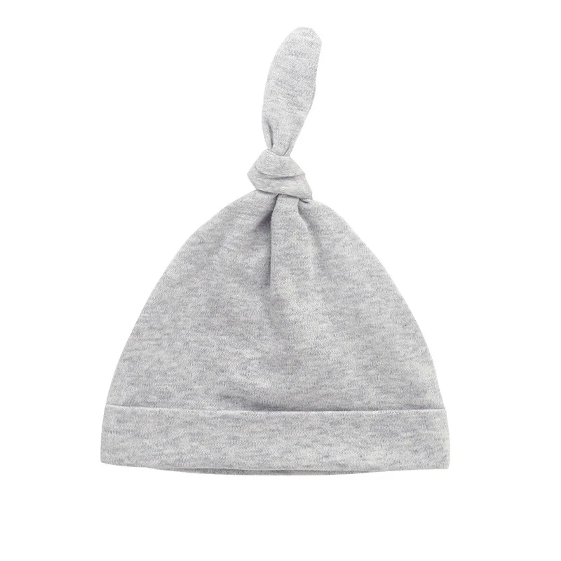 Newborn Foetal Cap Thin Cotton Boy Girl Solid Colour 0-3 Months Baby Small Hat Spring And Autumn