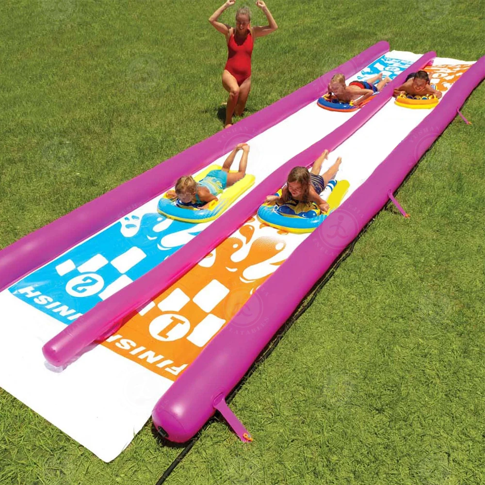 inflatable slip and slide for kids garden lawn yard swimming pool water slide water playing in backyard