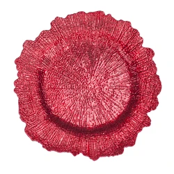 wavy plastic purple pink rose gold beaded white black charger plates new wedding and restaurant decoration charger plate wedding