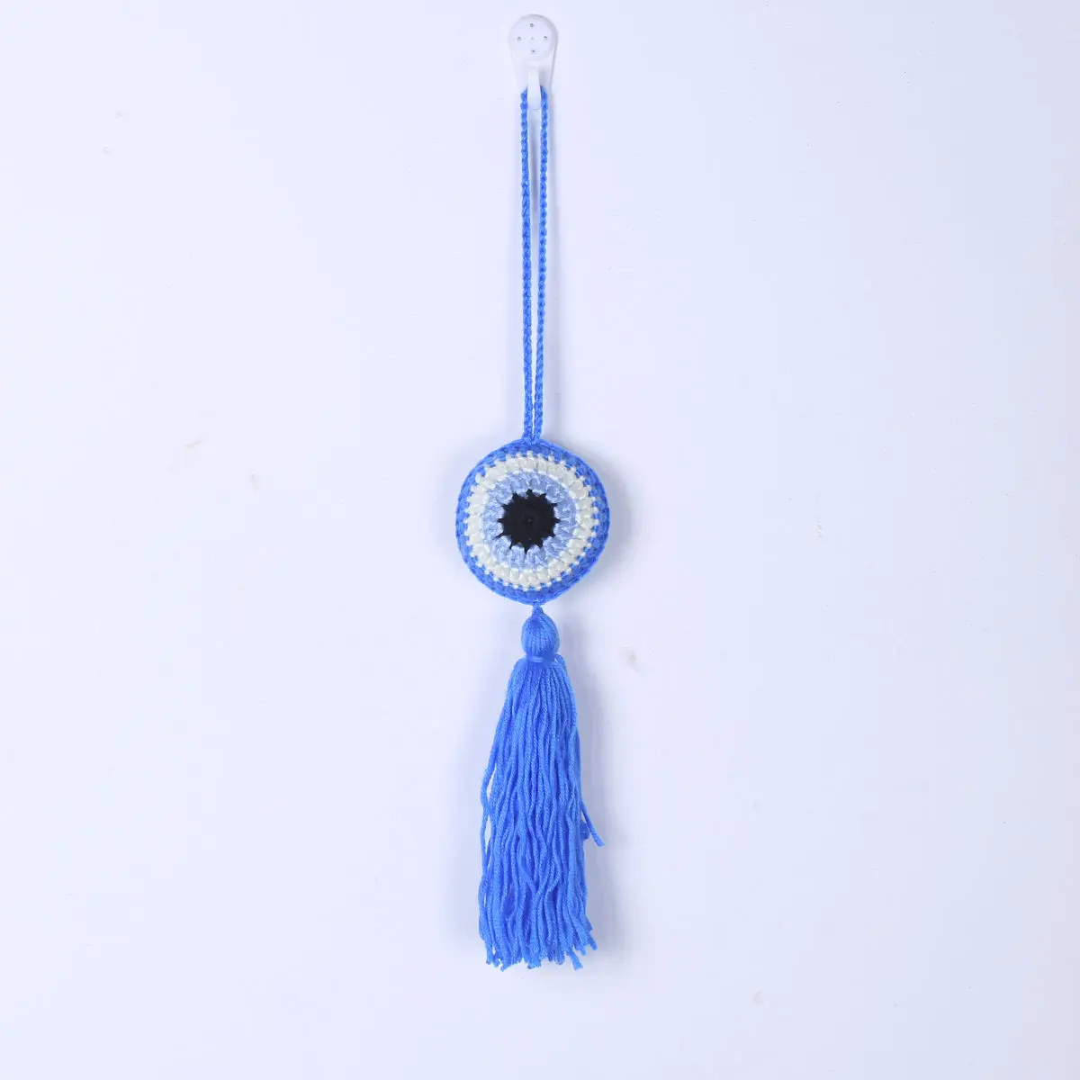 Hot Selling Car Pendant Macrame Wall Art  High Quality Eye Ball with Tassel  Handmade Wool Evil Eye Ornament Gift