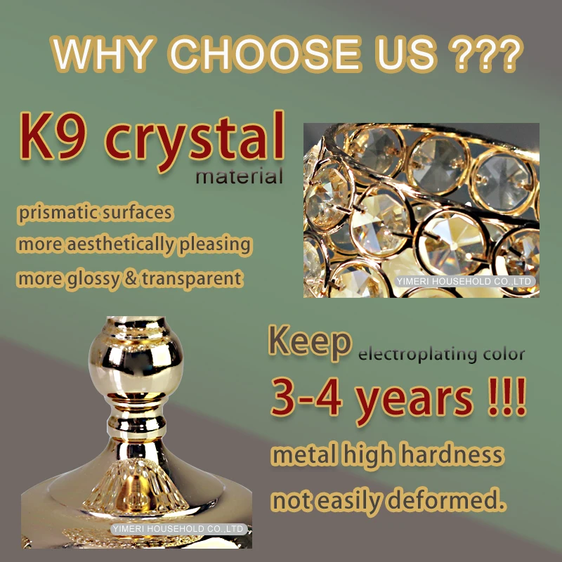 Decorative Metal Crystal Flower Shaped Dry Fruit Bowls Fruit Basket With Holder