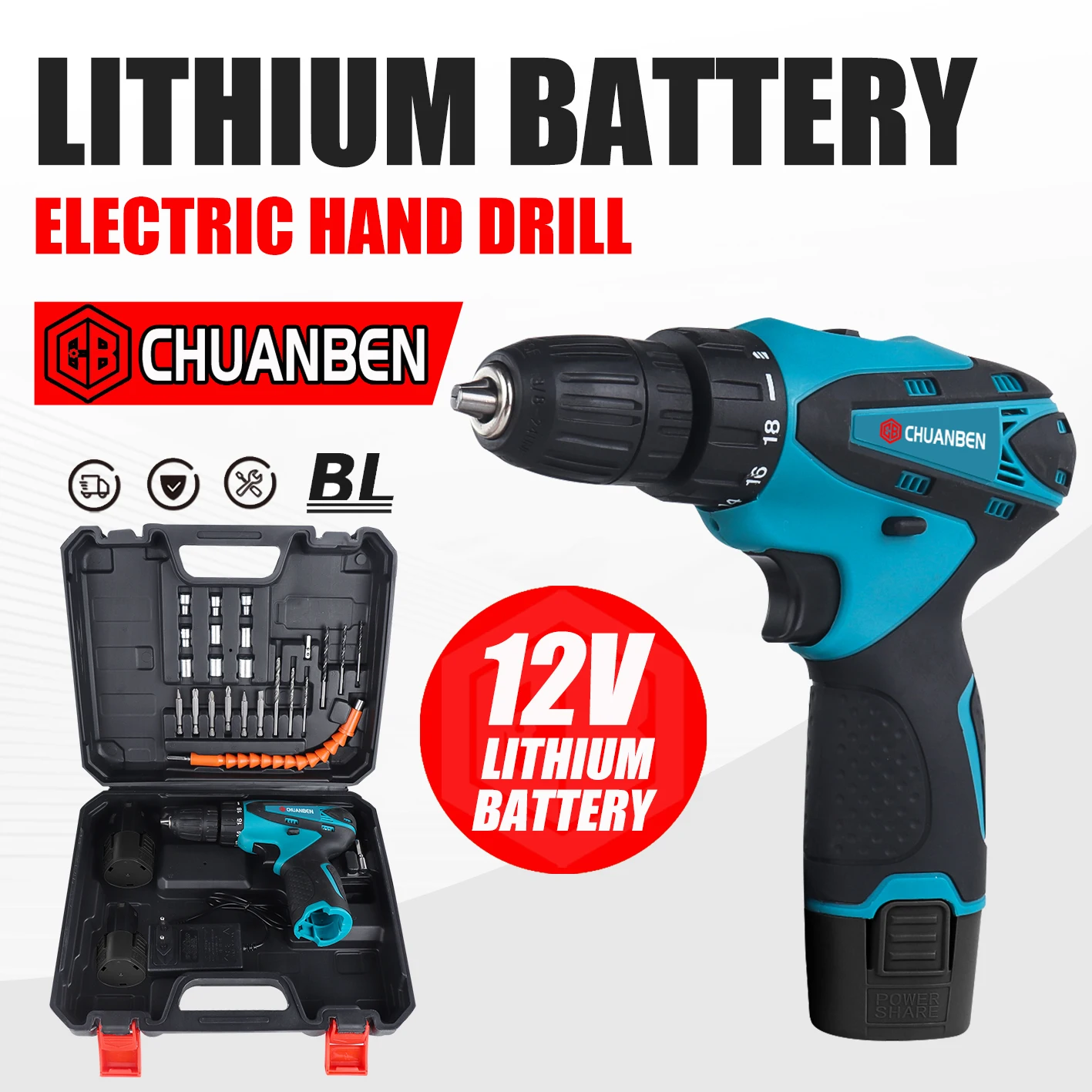 Factory Direct Sales Can Customize 10mm 12V Hand Drill Sets High-quality Electric Drills for Household and Industrial Use