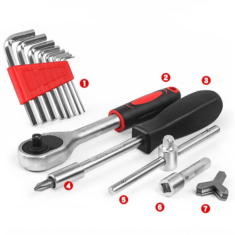 Professional 130-Piece 1/4 3/8 1/2 inch Drive Mechanics 72 Teeth Ratchets Socket Tool Set For Home Car