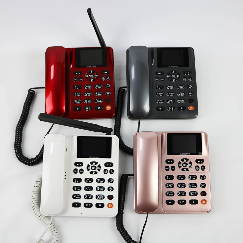 4G VOLTE Android Cordless Telephone SUNCOMM LTE 818 WIFI Hotspot Office Home Wireless Desktop Phone